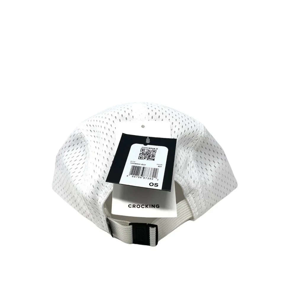🔥HOT SALE🔥Converse Mens 10008522-A03 Mesh Camp Cap White Blue Flat Low Brim - Picture 4 of 4